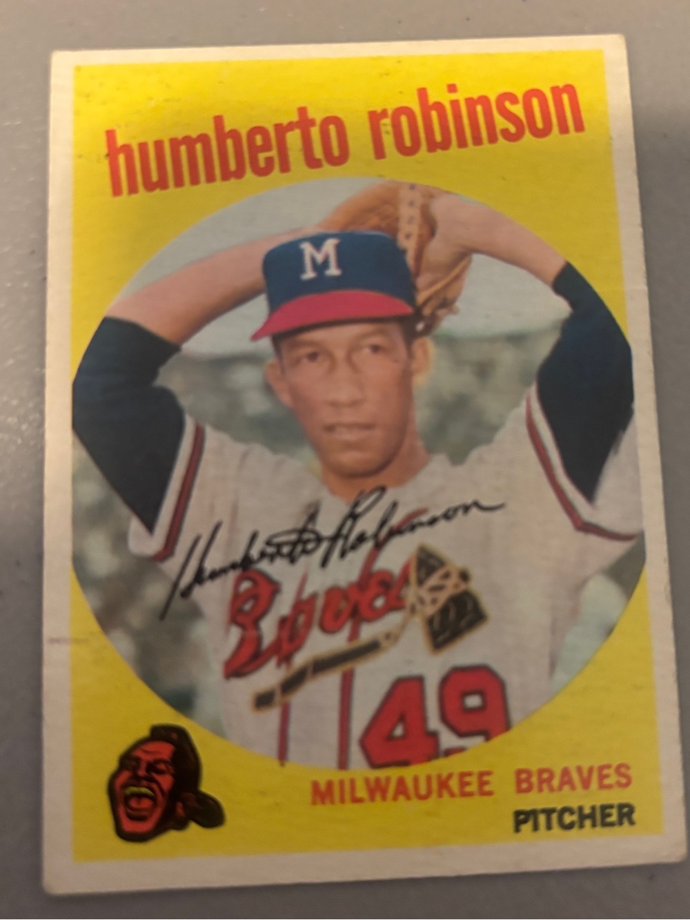 1959 TOPPS #366 Humberto Robinson: Milwaukee Braves vintage